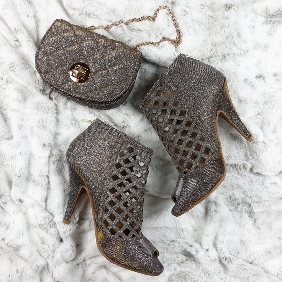 Christian Siriano Shoes - Christian Siriano| Caged Shimmer Heels